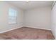 Bright bedroom with carpet flooring, window with blinds, and a spacious closet at 13419 Lake Monroe Pl, Riverview, FL 33579