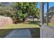 Large backyard with shed and mature trees at 1829 West Dr, Clearwater, FL 33755