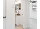 Updated bathroom with a vessel sink and a walk-in shower at 1829 West Dr, Clearwater, FL 33755