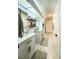 Modern bathroom with double vanity and marble flooring at 3077 Branch, Clearwater, FL 33760