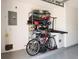 Garage with storage shelving, bicycles, and a mini-fridge at 3077 Branch, Clearwater, FL 33760