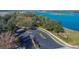 View of Valhalla community entrance with lake view at 4950 Pond Ridge Dr, Riverview, FL 33578