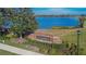 Valhalla community entrance with lake in background at 4950 Pond Ridge Dr, Riverview, FL 33578