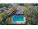 Aerial view of community pool and surrounding area at 4950 Pond Ridge Dr, Riverview, FL 33578