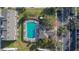 Community pool nestled among townhouses at 4950 Pond Ridge Dr, Riverview, FL 33578