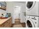 Laundry room with washer and dryer, plus extra storage at 616 Lyons Ln, Longboat Key, FL 34228