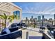 Large balcony with comfortable seating and city views at 226 5Th N Ave # 1502, St Petersburg, FL 33701