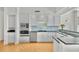 Kitchen with white cabinetry, stainless steel appliances, and breakfast bar at 226 5Th N Ave # 1502, St Petersburg, FL 33701