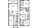 Two-story home floor plan with 3 bedrooms and a garage at 32619 Turtle Grace Loop, Wesley Chapel, FL 33545
