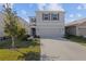 Two-story house with gray exterior and landscaping at 3281 Suncoast Plains Dr, Odessa, FL 33556