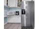 Kitchen features stainless steel refrigerator and microwave at 4825 Dr Martin Luther King Jr S St, St Petersburg, FL 33705