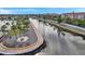 Aerial view of waterfront community with walking path and homes at 4851 W Gandy Blvd # B6 L3, Tampa, FL 33611