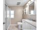 Bathroom with vanity, toilet, and shower/tub combo at 4851 W Gandy Blvd # B6 L3, Tampa, FL 33611