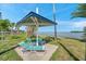 Relaxing waterfront gazebo with lounge chairs, offering scenic views at 4851 W Gandy Blvd # B6 L3, Tampa, FL 33611