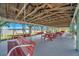 Covered picnic pavilion with benches and swings overlooking the water at 4851 W Gandy Blvd # B6 L3, Tampa, FL 33611