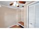 Small office or den with built-in bench seating and ceiling fan at 4851 W Gandy Blvd # B6 L3, Tampa, FL 33611