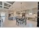 Open kitchen with island, breakfast bar, and stainless steel appliances at 9152 Warm Springs Cir, Parrish, FL 34219
