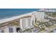Aerial view of beachfront high-rise building with ocean and beach views at 1230 Gulf Blvd # 604, Clearwater Beach, FL 33767