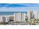 Aerial view of condo building and surrounding area at 1230 Gulf Blvd # 604, Clearwater Beach, FL 33767