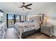 Main bedroom with ocean view and large bed at 1230 Gulf Blvd # 604, Clearwater Beach, FL 33767