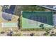 Aerial view of a well-maintained tennis court at 1230 Gulf Blvd # 604, Clearwater Beach, FL 33767