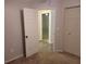Bedroom with carpet, double door closet and door to another room at 12908 Brant Tree Dr, Riverview, FL 33579