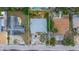 Aerial view of the home showcasing the lot, roof, and surrounding neighborhood at 2812 Miriam S St, Gulfport, FL 33711