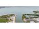 Aerial view of a canal with boats and lush vegetation at 2812 Miriam S St, Gulfport, FL 33711