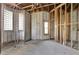 Interior of house under construction with block walls and glass block window at 309 Pruett Rd, Seffner, FL 33584