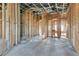 Interior of a house under construction, showing framing and unfinished walls at 309 Pruett Rd, Seffner, FL 33584