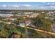 Aerial view of a house with a large backyard and pool at 3460 Reserve N Cir, St Petersburg, FL 33713