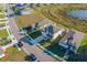 Aerial view of houses with backyard patios and a calm community setting at 3829 Silver Strand Trl, Palmetto, FL 34221