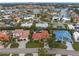 Aerial view of waterfront homes and community at 6000 51St S St, St Petersburg, FL 33715