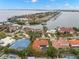 Aerial view of waterfront homes and community at 6000 51St S St, St Petersburg, FL 33715