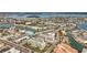 An aerial perspective highlighting a building's location within a waterfront community at 11605 Gulf Blvd # 505, Treasure Island, FL 33706