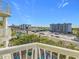 Enjoy the view from this balcony overlooking the street and ocean at 11605 Gulf Blvd # 505, Treasure Island, FL 33706