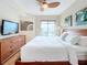 King bedroom with ensuite bathroom and ocean view at 11605 Gulf Blvd # 505, Treasure Island, FL 33706