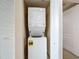 Stackable washer and dryer in a closet at 11605 Gulf Blvd # 505, Treasure Island, FL 33706