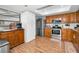 Modern kitchen featuring stainless steel appliances at 1597 Franklin Way, Dunedin, FL 34698