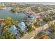 An aerial view of a house located in a neighborhood near the water at 238 71St Ave, St Pete Beach, FL 33706