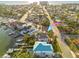 Wider view of the house and neighborhood from above at 238 71St Ave, St Pete Beach, FL 33706