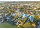 Wide view of the house and neighborhood from above at 238 71St Ave, St Pete Beach, FL 33706