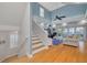 Spacious living room with hardwood floors, vaulted ceiling and water views at 238 71St Ave, St Pete Beach, FL 33706