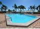 Refreshing community swimming pool with palm trees and a gazebo, overlooking the water at 6104 Palma Del Mar S Blvd # 104, St Petersburg, FL 33715