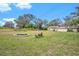 Large backyard with fire pit and open space at 10809 Bartolotti Loop, Seffner, FL 33584