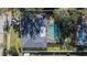 House with pool and fenced backyard, aerial view at 1206 Meadowcrest Dr, Valrico, FL 33594