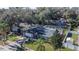 Aerial view of single Gathering home and yard at 1206 Meadowcrest Dr, Valrico, FL 33594