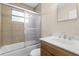 Clean bathroom with shower/tub combo and updated vanity at 1310 Preston S St, St Petersburg, FL 33712