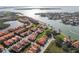 Aerial view of a luxury waterfront community at 21 Crescent S Pl, St Petersburg, FL 33711