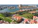 Aerial perspective of upscale community near the water at 21 Crescent S Pl, St Petersburg, FL 33711